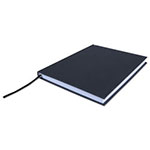 Universal Casebound Hardcover Notebook, 1-Subject, Wide/Legal Rule, Black Cover, (150) 10.25 x 7.63 Sheets view 1