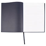 Universal Casebound Hardcover Notebook, 1-Subject, Wide/Legal Rule, Black Cover, (150) 10.25 x 7.63 Sheets view 2