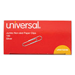 Universal Paper Clips, Jumbo, Nonskid, Silver, 100 Clips/Box, 10 Boxes/Pack view 2