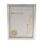 Universal Plastic Document Frame, for 8.5 x 11, Easel Back, Metallic Silver view 1