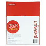 Universal White Labels, Inkjet/Laser Printers, 3.33 x 4, White, 6/Sheet, 100 Sheets/Box view 1