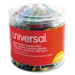 Universal Plastic-Coated Paper Clips, Jumbo, Assorted Colors, 250/Pack view 1