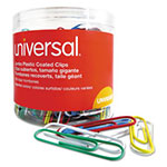 Universal Plastic-Coated Paper Clips, Jumbo, Assorted Colors, 250/Pack view 3