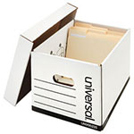 Universal Professional-Grade Heavy-Duty Storage Boxes, Letter/Legal Files, White, 12/Carton view 2