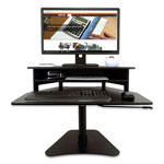 Victor High Rise Adjustable Stand-Up Desk, 28w x 23d x 16.75h, Black view 5
