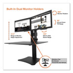 Victor High Rise Dual Monitor Standing Desk Workstation, 28w x 23d x 15.5h, Black view 5