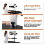 Victor DC450 High Rise Electric Dual Monitor Standing Desk Workstation, 28w x 23d x 20.25h, Black/Aluminum view 5
