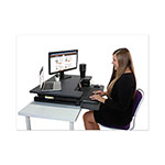Victor High Rise Height Adjustable Standing Desk with Keyboard Tray, 31w x 31.25d x 20h, Gray/Black view 2