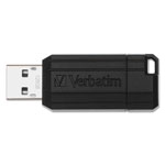 Verbatim PinStripe USB Flash Drive, 32 GB, Black view 3