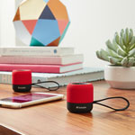 Verbatim Bluetooth Speaker System - Red - 100 Hz to 20 kHz - TrueWireless Stereo - Battery Rechargeable - 1 Pack view 4