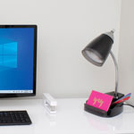 Victory Light V-Light Organizer Desk Lamp - 10 W LED Bulb - Chrome view 2
