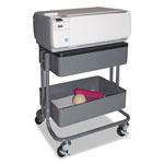 Vertiflex Products Multi-Use Storage Cart/Stand-Up Workstation, 15.25w x 11.25d x 18.5 to 39h, Gray view 3
