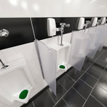 Vectair Systems Wee-Screen Urinal Screen - Lasts upto 30 Days - Splash Resistant, Flexible, Recyclable - 10 / Carton - Yellow view 2
