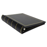 Wilson Jones Looseleaf Minute Book, Black Leather-Like Cover, 250 Unruled Pages, 8 1/2 x 11 view 1
