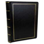 Wilson Jones Looseleaf Minute Book, Black Leather-Like Cover, 250 Unruled Pages, 8 1/2 x 11 view 2