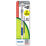 Zebra Pen G-301 Retractable Gel Pen, Medium 0.7 mm, Blue Ink, Stainless Steel/Blue Barrel view 1