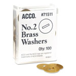 Acco Washers for Two-Prong Fasteners, #2, 1.25