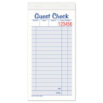 Adam Guest Check Unit Set, Carbonless Duplicate, 6 7/8 x 3 3/8, 50 Forms, 10/Pack orginal image
