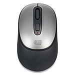 Adesso iMouse A10 Antimicrobial Wireless Mouse, 2.4 GHz Frequency/30 ft Wireless Range, Left/Right Hand Use, Black/Silver orginal image