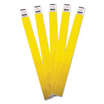 Advantus Crowd Management Wristbands, Sequentially Numbered, 9 3/4 x 3/4, Yellow, 500/PK orginal image