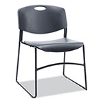 Alera Alera Resin Stacking Chair, Supports Up to 275 lb, Black Seat/Back, Black Base, 4/Carton orginal image