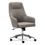 Alera Captain Series High-Back Chair, Supports up to 275 lbs., Gray Tweed Seat/Gray Tweed Back, Chrome Base orginal image
