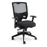 Alera Epoch Series Fabric Mesh Multifunction Chair, Supports up to 275 lbs, Black Seat/Black Back, Black Base orginal image