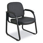 Alera Genaro Series Faux Leather Half-Back Sled Base Guest Chair, 25