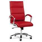 Alera Neratoli High-Back Slim Profile Chair, Supports up to 275 lbs, Red Seat/Red Back, Chrome Base orginal image