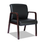 Alera Reception Lounge WL Series Guest Chair, 24.21'' x 26.14'' x 32.67'', Black Seat/Black Back, Mahogany Base orginal image