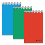 Ampad Memo Pads, Narrow Rule, Assorted Cover Colors, 60 White 3 x 5 Sheets, 3/Pack orginal image