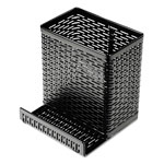 Artistic Office Products Urban Collection Punched Metal Pencil Cup/Cell Phone Stand, 3 1/2 x 3 1/2, Black orginal image