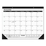 At-A-Glance Academic Year Ruled Desk Pad, 21.75 x 17, White Sheets, Black Binding, Black Corners, 16-Month (Sept to Dec): 2023 to 2024 orginal image