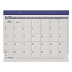 At-A-Glance Fashion Color Desk Pad, 22 x 17, Stone/Blue Sheets, Blue Binding, Clear Corners, 12-Month (Jan to Dec): 2024 orginal image