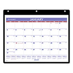 At-A-Glance Monthly Desk/Wall Calendar with Plastic Backboard and Bonus Pages, 11 x 8, White/Violet/Red Sheets, 12-Month (Jan-Dec): 2024 orginal image