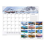At-A-Glance Seascape Panoramic Desk Pad, Seascape Panoramic Photography, 22 x 17, White Sheets, Clear Corners, 12-Month (Jan-Dec): 2024 orginal image