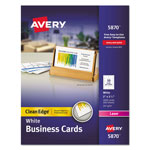 Avery Clean Edge Business Card Value Pack, Laser, 2 x 3 1/2, White, 2000/Box orginal image