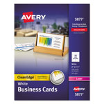 Avery Clean Edge Business Cards, Laser, 2 x 3 1/2, White, 400/Box orginal image