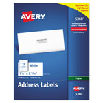 Avery Copier Mailing Labels, Copiers, 1.5 x 2.81, White, 21/Sheet, 100 Sheets/Box orginal image