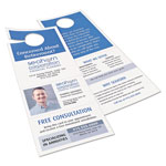 Avery Door Hanger with Tear-Away Cards, 97 Bright, 65lb, 4.25 x 11, White, 2 Hangers/Sheet, 40 Sheets/Pack orginal image