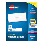 Avery Easy Peel White Address Labels w/ Sure Feed Technology, Laser Printers, 1 x 4, White, 20/Sheet, 250 Sheets/Box orginal image