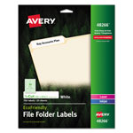 Avery EcoFriendly Permanent File Folder Labels, 0.66 x 3.44, White, 30/Sheet, 25 Sheets/Pack orginal image
