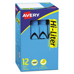Avery HI-LITER Desk-Style Highlighters, Chisel Tip, Light Blue, Dozen orginal image