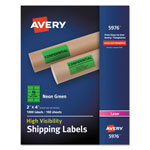 Avery High-Visibility Permanent Laser ID Labels, 2 x 4, Neon Green, 1000/Box orginal image