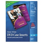 Avery Inkjet DVD Case Inserts, Matte White, 20/Pack orginal image