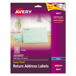 Avery Matte Clear Easy Peel Mailing Labels with Sure Feed Technology, Inkjet Printers, 0.5 x 1.75, Clear, 80/Sheet, 25 Sheets/Pack orginal image
