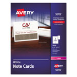 Avery Note Cards, Laser Printer, 4 1/4 x 5 1/2, Uncoated White, 60/Pack with Envelopes orginal image