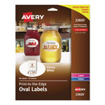 Avery Oval Labels w/ Sure Feed and Easy Peel, 2 x 3.33, Glossy White, 80/Pack orginal image