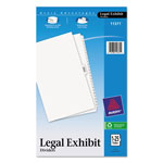 Avery Preprinted Legal Exhibit Side Tab Index Dividers, Avery Style, 26-Tab, 1 to 25, 14 x 8.5, White, 1 Set orginal image
