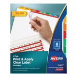 Avery Print and Apply Index Maker Clear Label Dividers, 8 Color Tabs, Letter orginal image